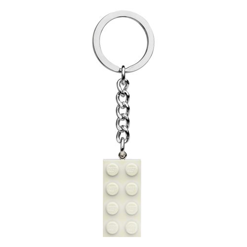 LEGO Chaveiro - Branco Metálico 2x4