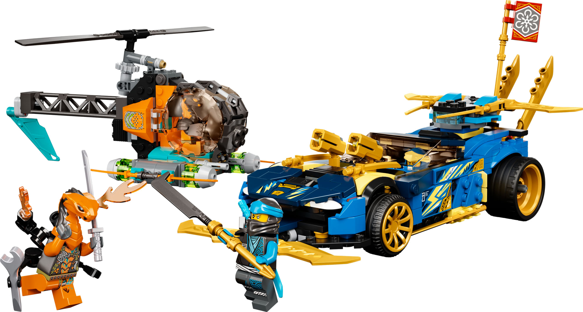 LEGO® Ninjago® - Carro de Corrida EVO do Jay e da Nya