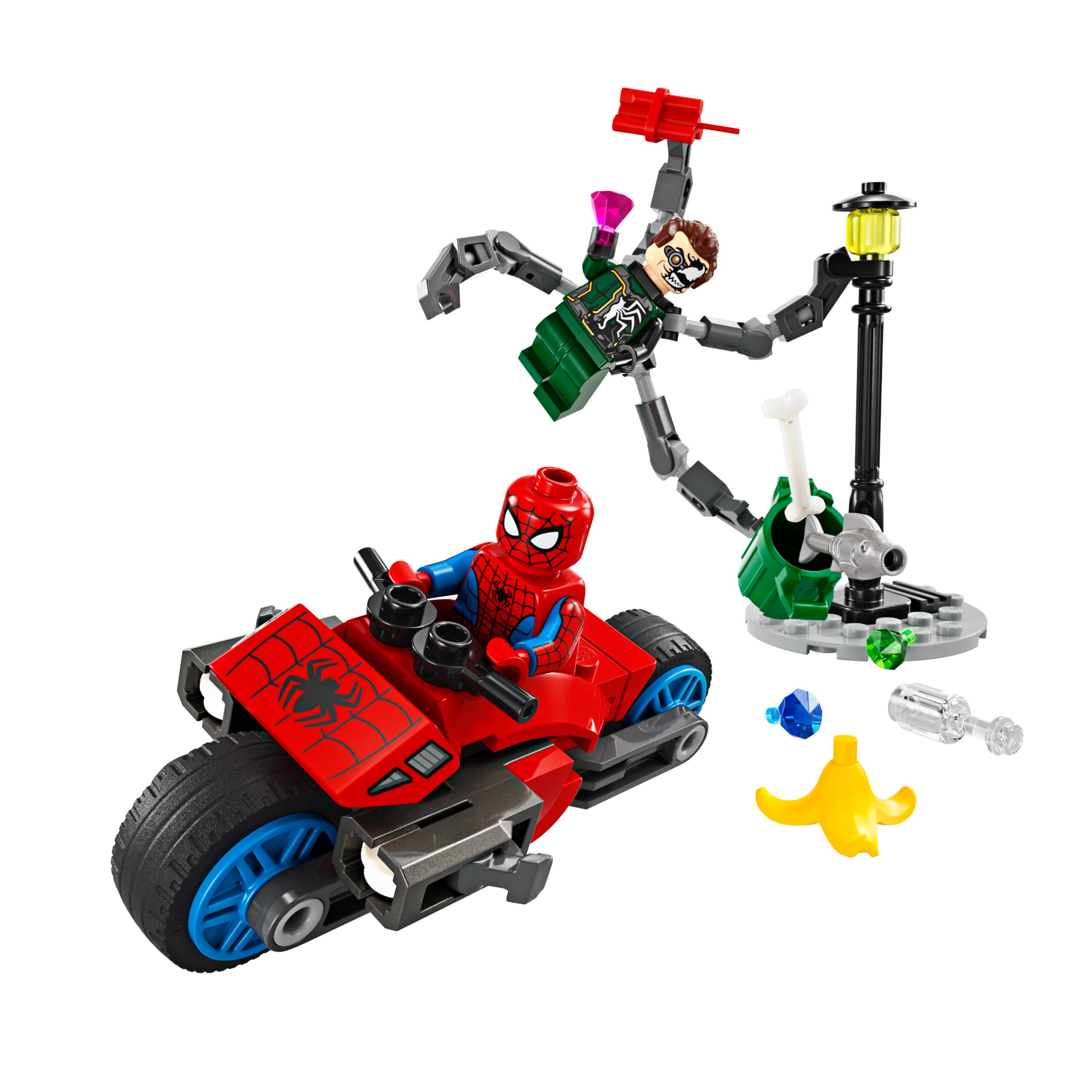 LEGO® Marvel - Perseguição de motocicleta: Homem-Aranha vs. Doc Ock