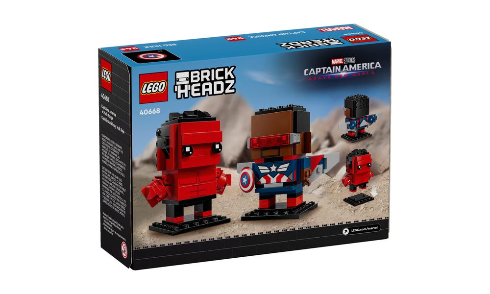 Capitão e Hulk Vermelho 40668 BrickHeadz | Loja LEGO® BR