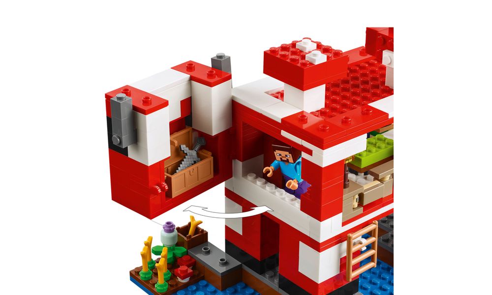 A casa do cogumelo 21270 | LEGO® Minecraft | Loja LEGO® BR