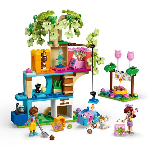 LEGO Friends - Festa de aniversário de gato e casa na árvore