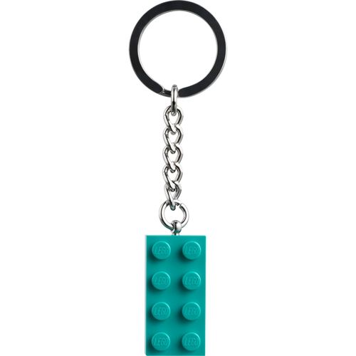 LEGO® Chaveiro de Peça Verde-azulada 2x4