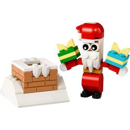 LEGO® Diversão natalina na chaminé com o Papai Noel